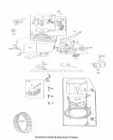 Blower HsgBrakeRewindGrds Diagram and Parts List for 132922-0136-01  Briggs and Stratton Engine